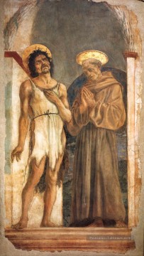  dome Tableaux - Saint Jean Baptiste et St François Renaissance Domenico Veneziano